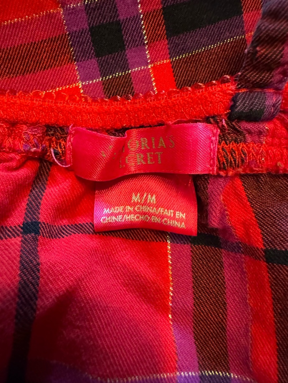 Victoria's Secret Red Plaid Spaghetti-Strap Nightdress - Picture 2 of 6
